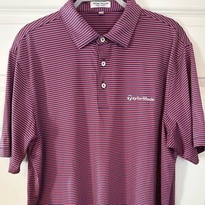 TaylorMade x Peter Millar Men's Polo Shirt - Purple Stripes